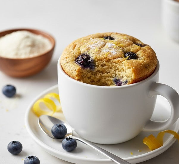 Lemon Blueberry Mug Cake (1-Minute)